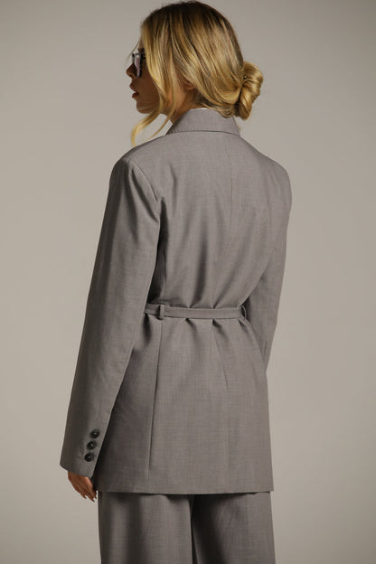 Oversized Blazer With Waist Belt