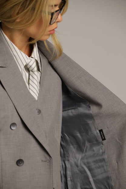 Oversized Blazer With Waist Belt