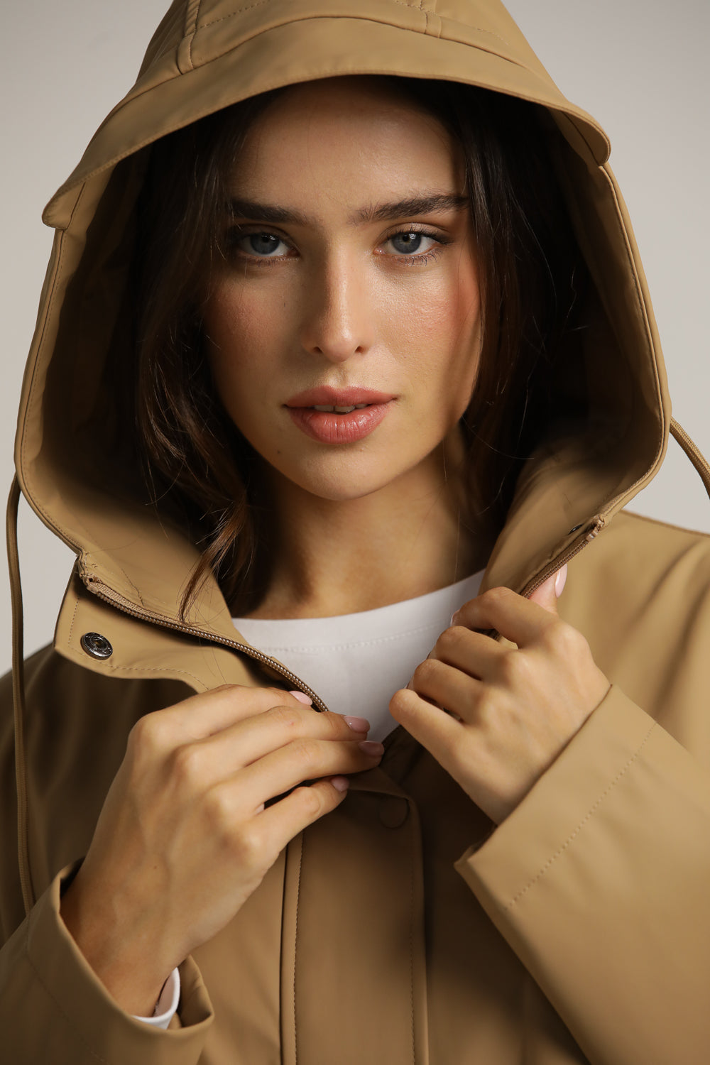 Long Raincoat In Polyester