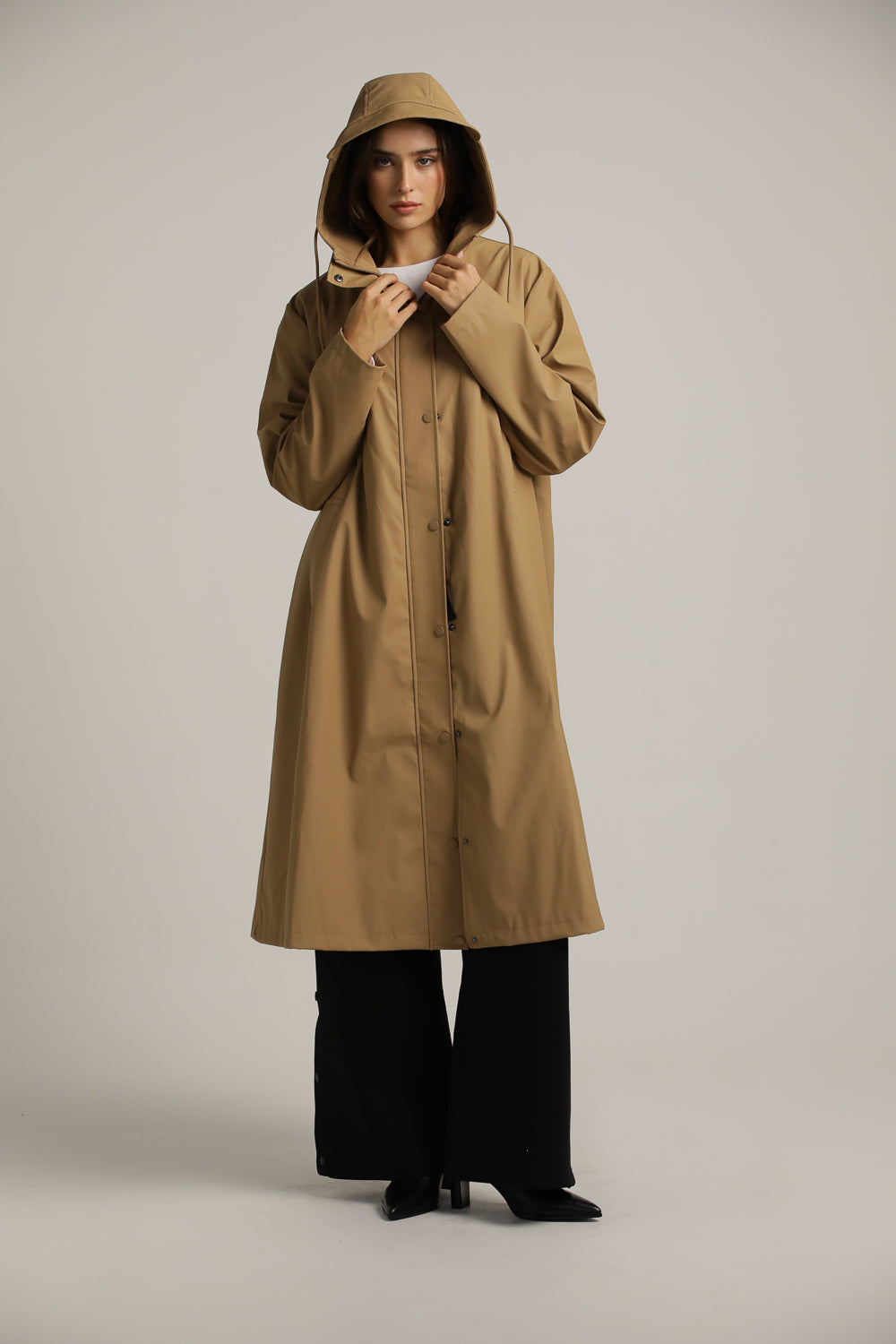 Long Raincoat In Polyester