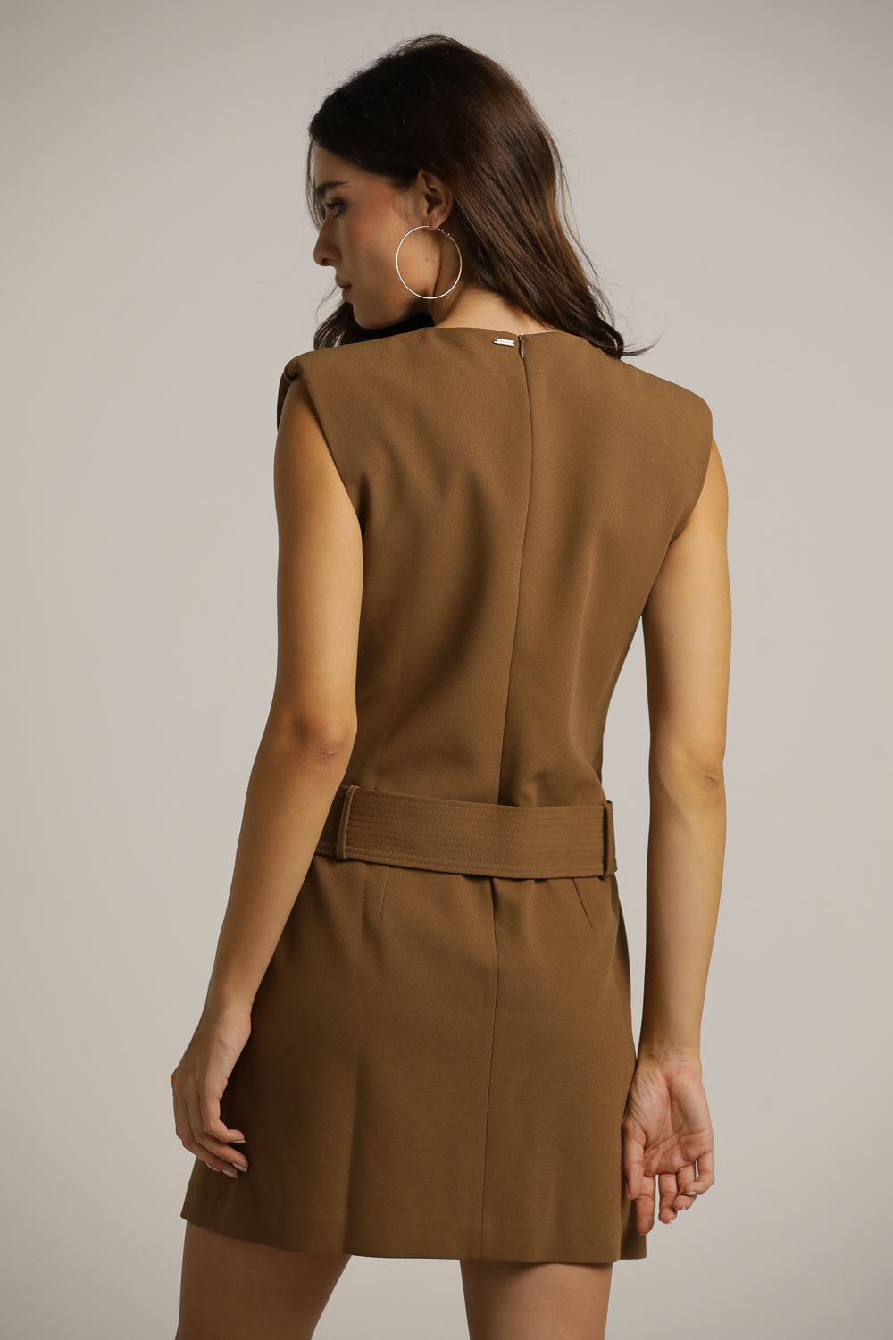 Tailored Belted Mini Dress
