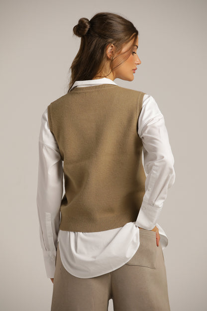 Ribbed Knit Vest