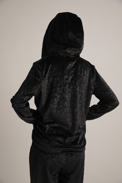 Velvet Zipped Hoodie