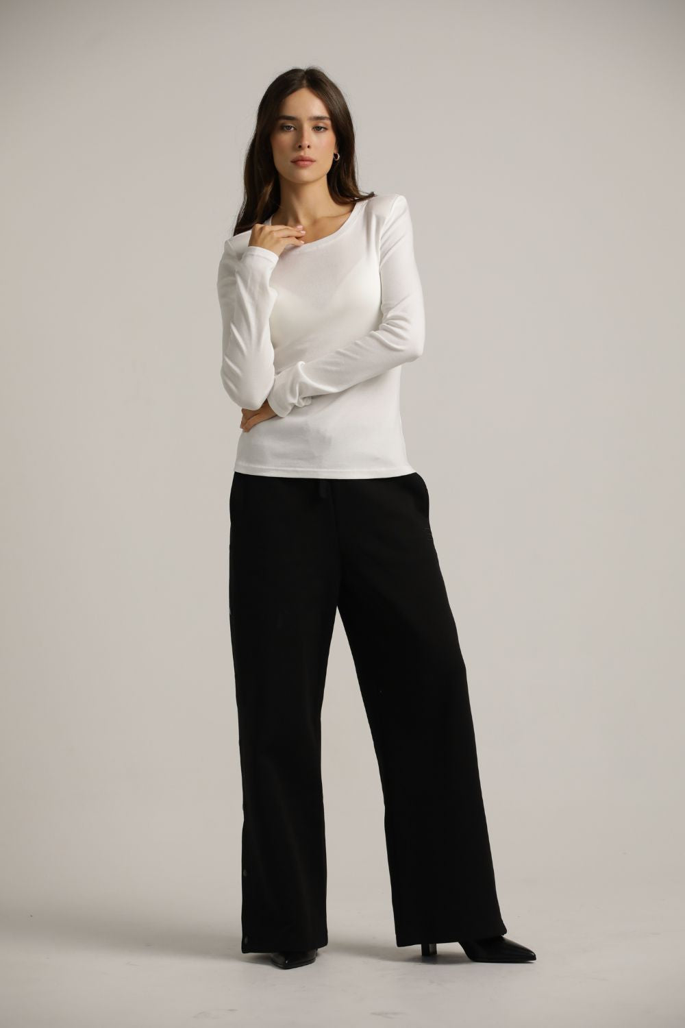Long-Sleeve Cotton T-Shirt With Thumbholes