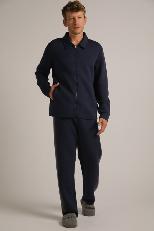 Scuba Paneled Straight Pants