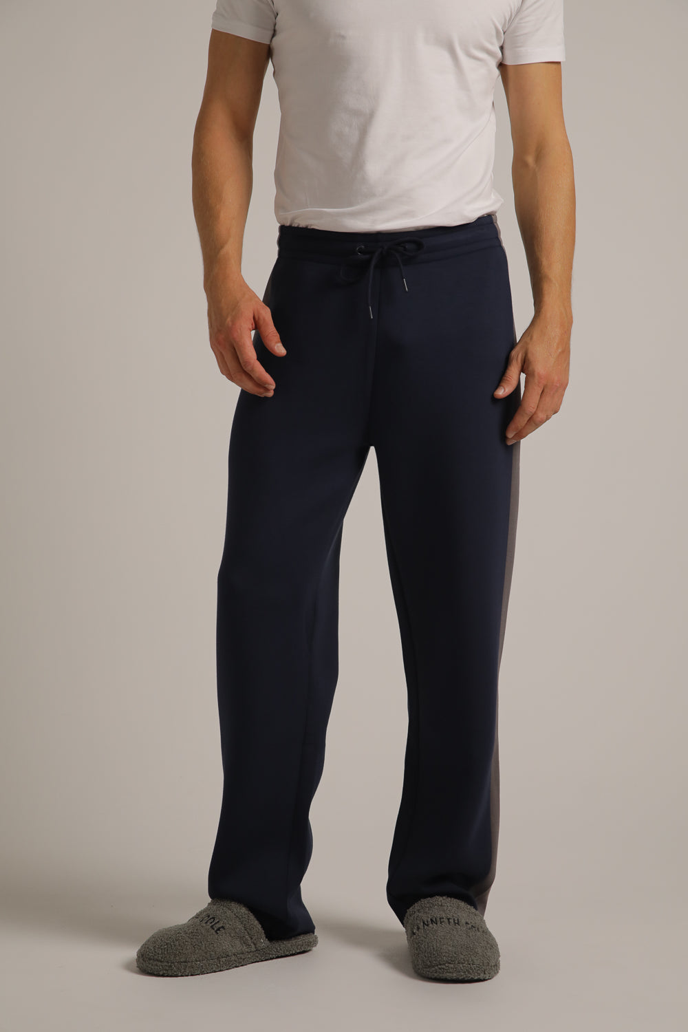 Scuba Paneled Straight Pants