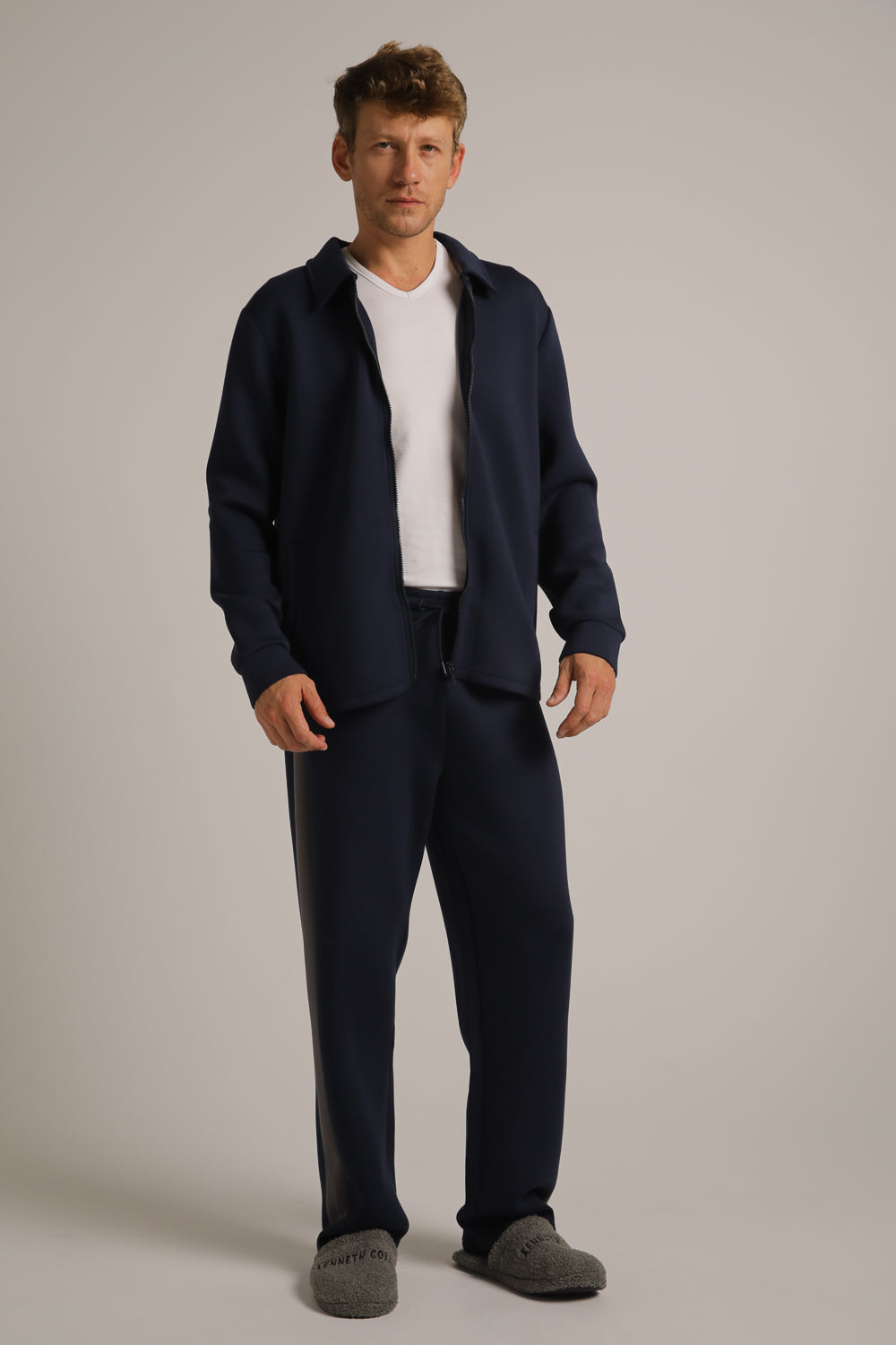 Scuba Paneled Straight Pants