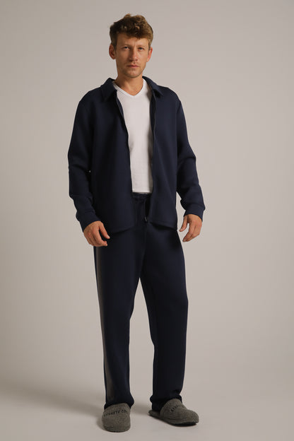 Scuba Paneled Straight Pants