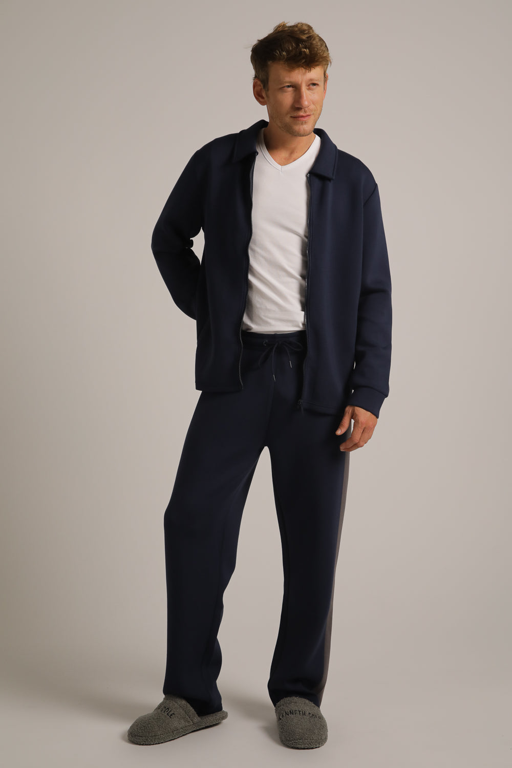 Scuba Paneled Straight Pants