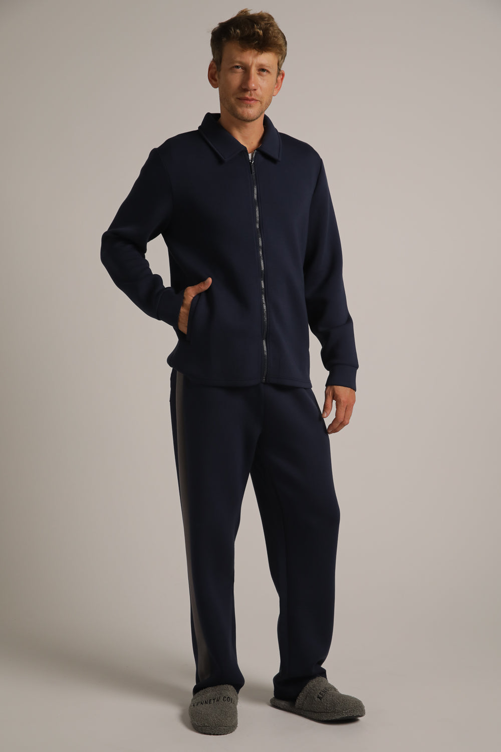 Scuba Paneled Straight Pants