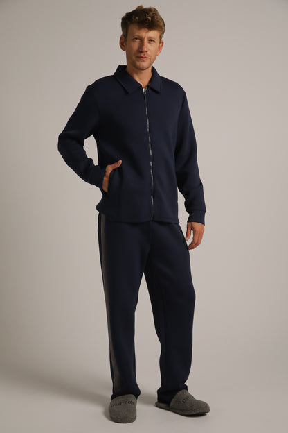 Scuba Paneled Straight Pants