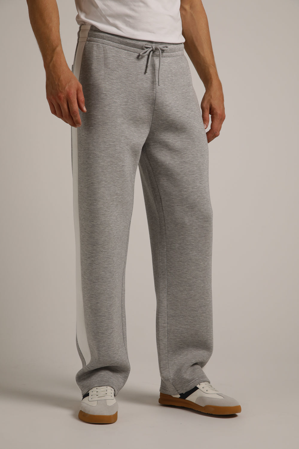 Scuba Paneled Straight Pants