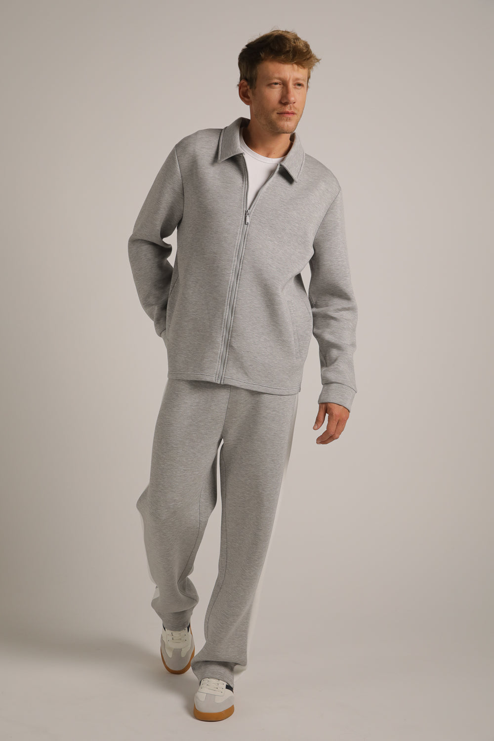 Scuba Paneled Straight Pants