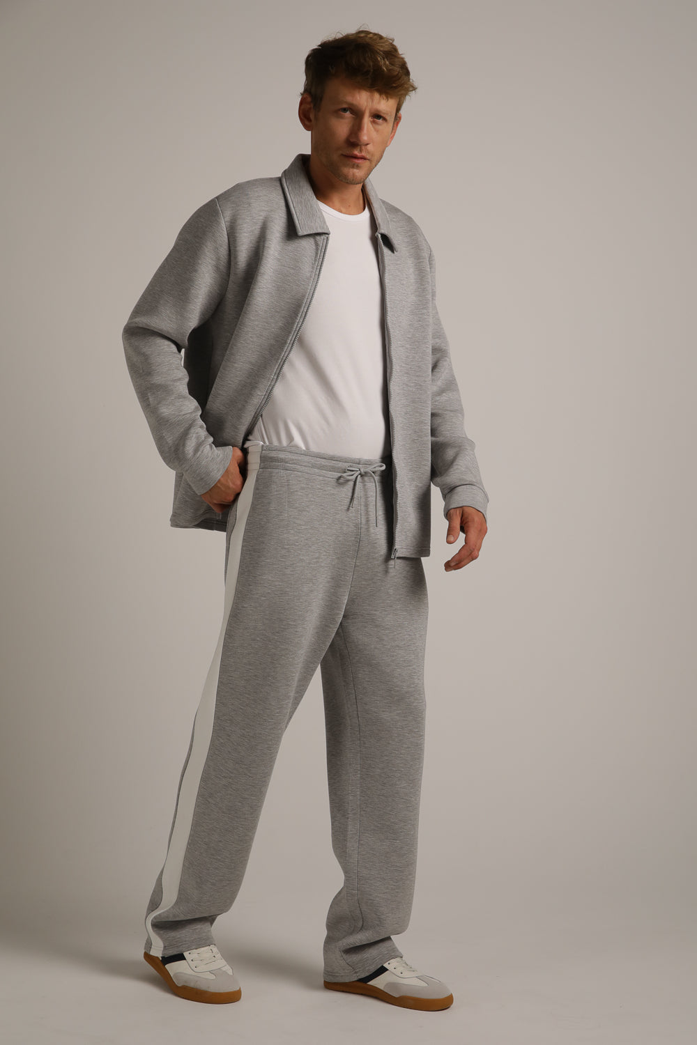 Scuba Paneled Straight Pants