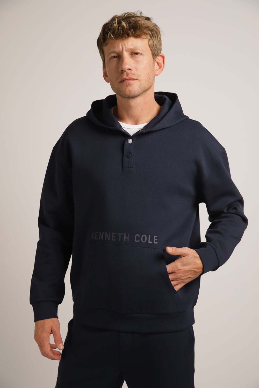 Interlock Hooded Henley Sweats