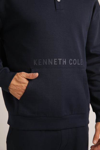 Interlock Hooded Henley Sweats