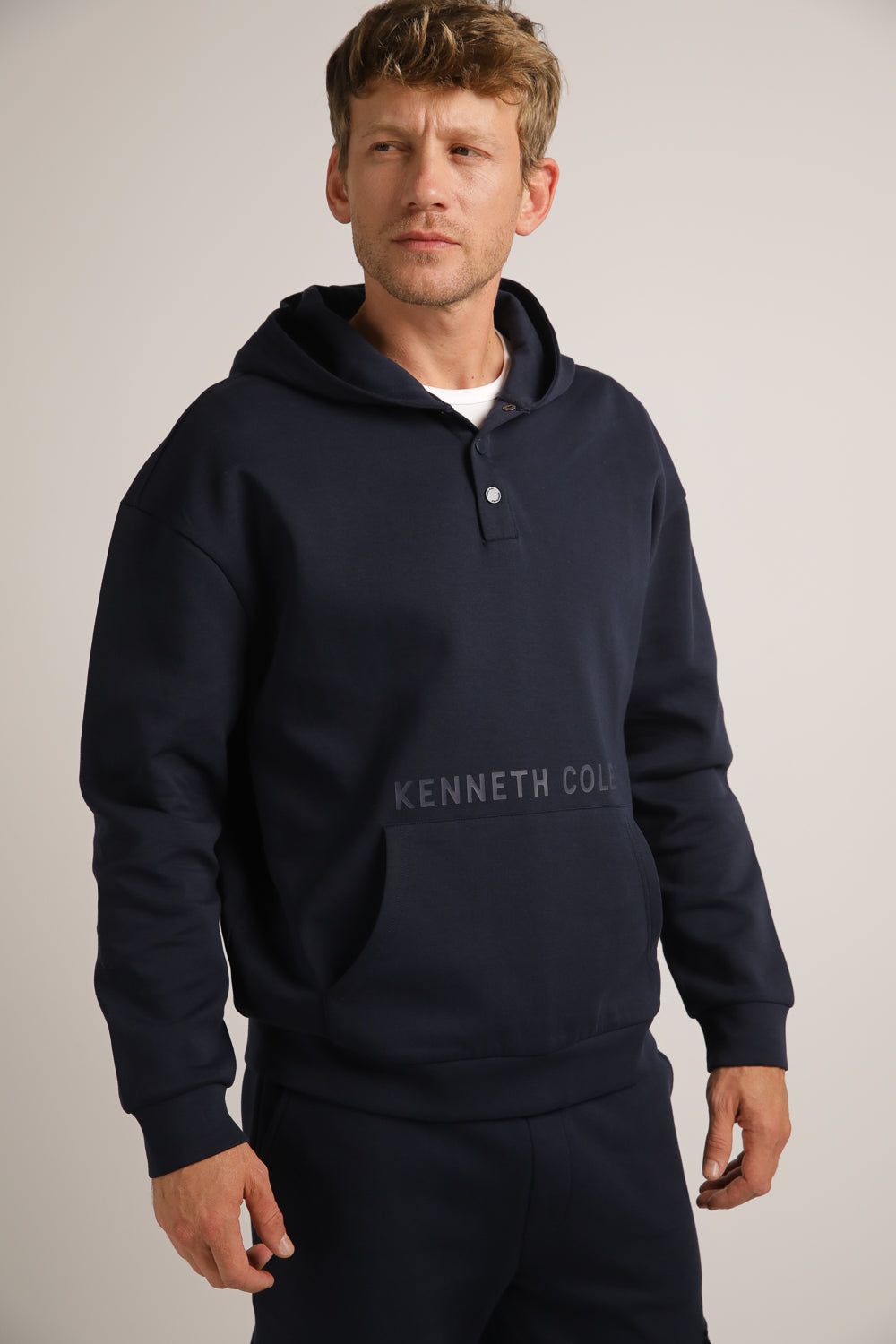 Interlock Hooded Henley Sweats