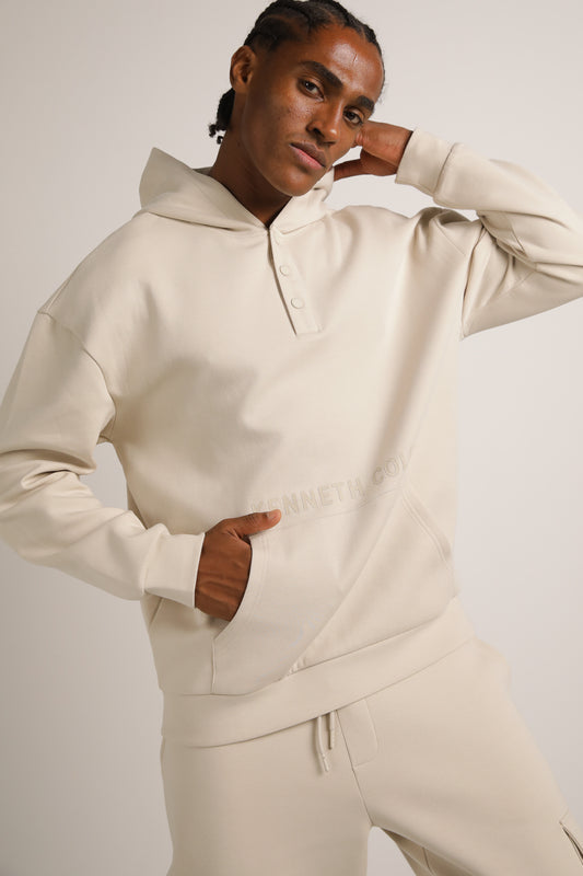 Interlock Hooded Henley Sweats