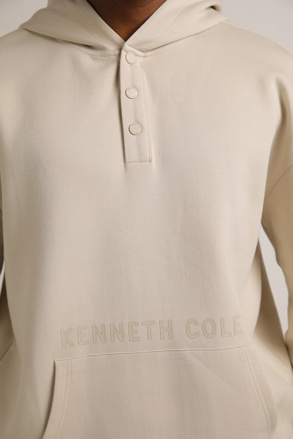 Interlock Hooded Henley Sweats