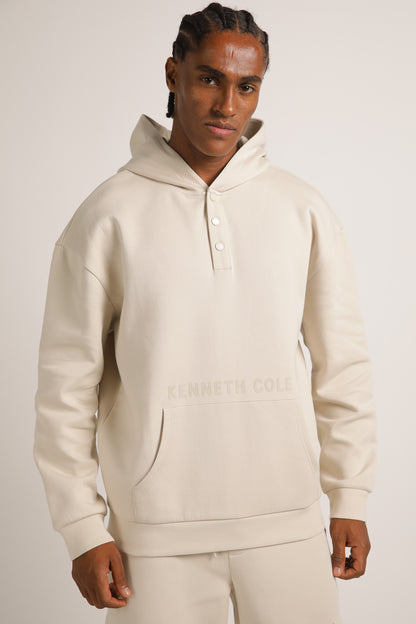Interlock Hooded Henley Sweats