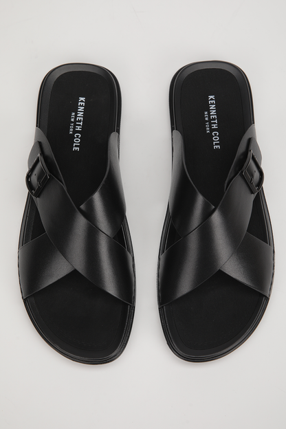 Suede Slide Sandals
