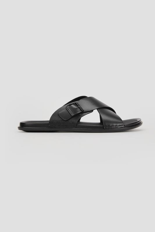 Suede Slide Sandals