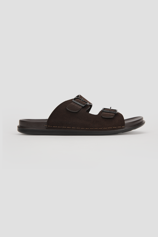 Suede Slide Sandals