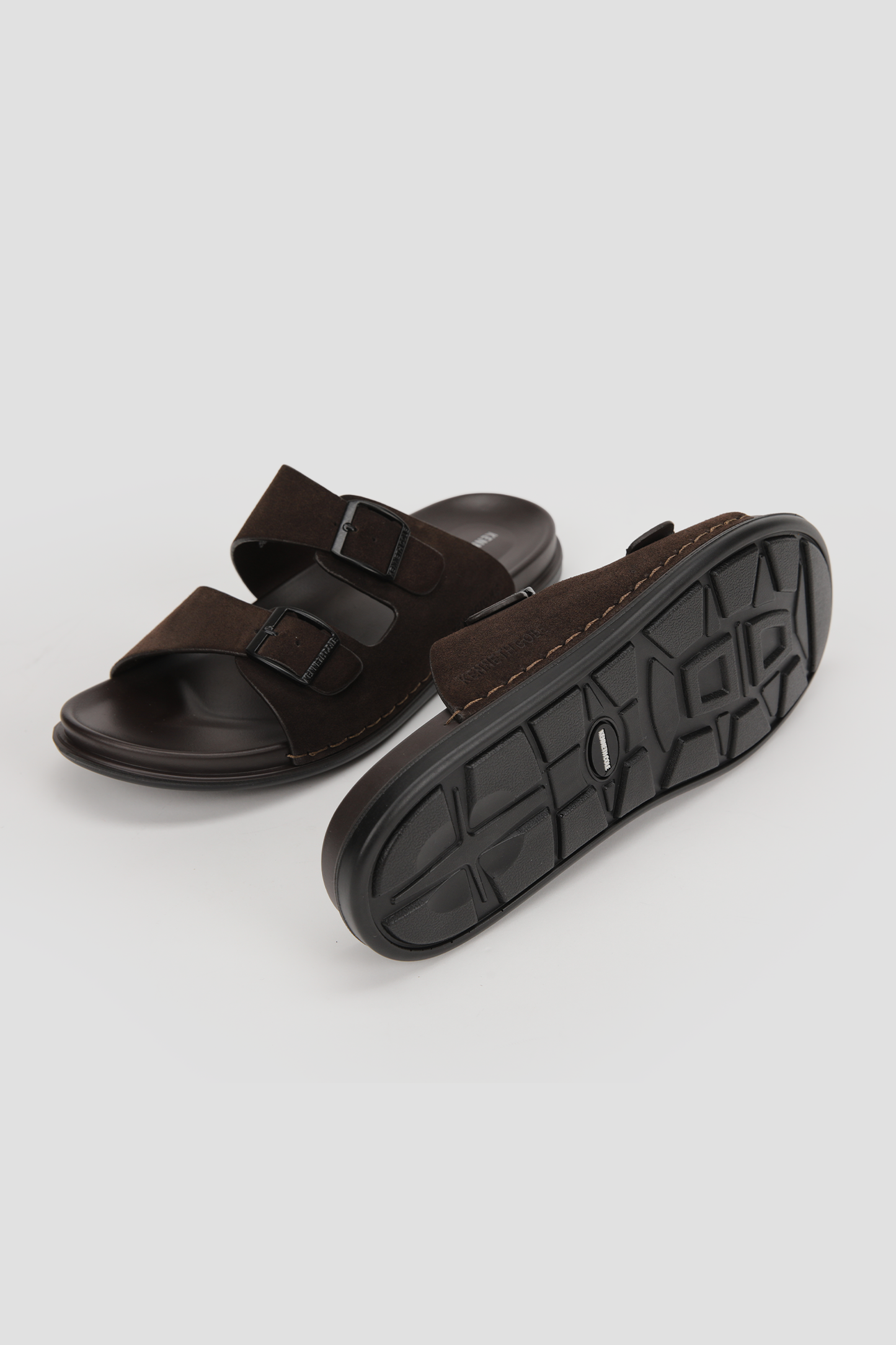 Suede Slide Sandals