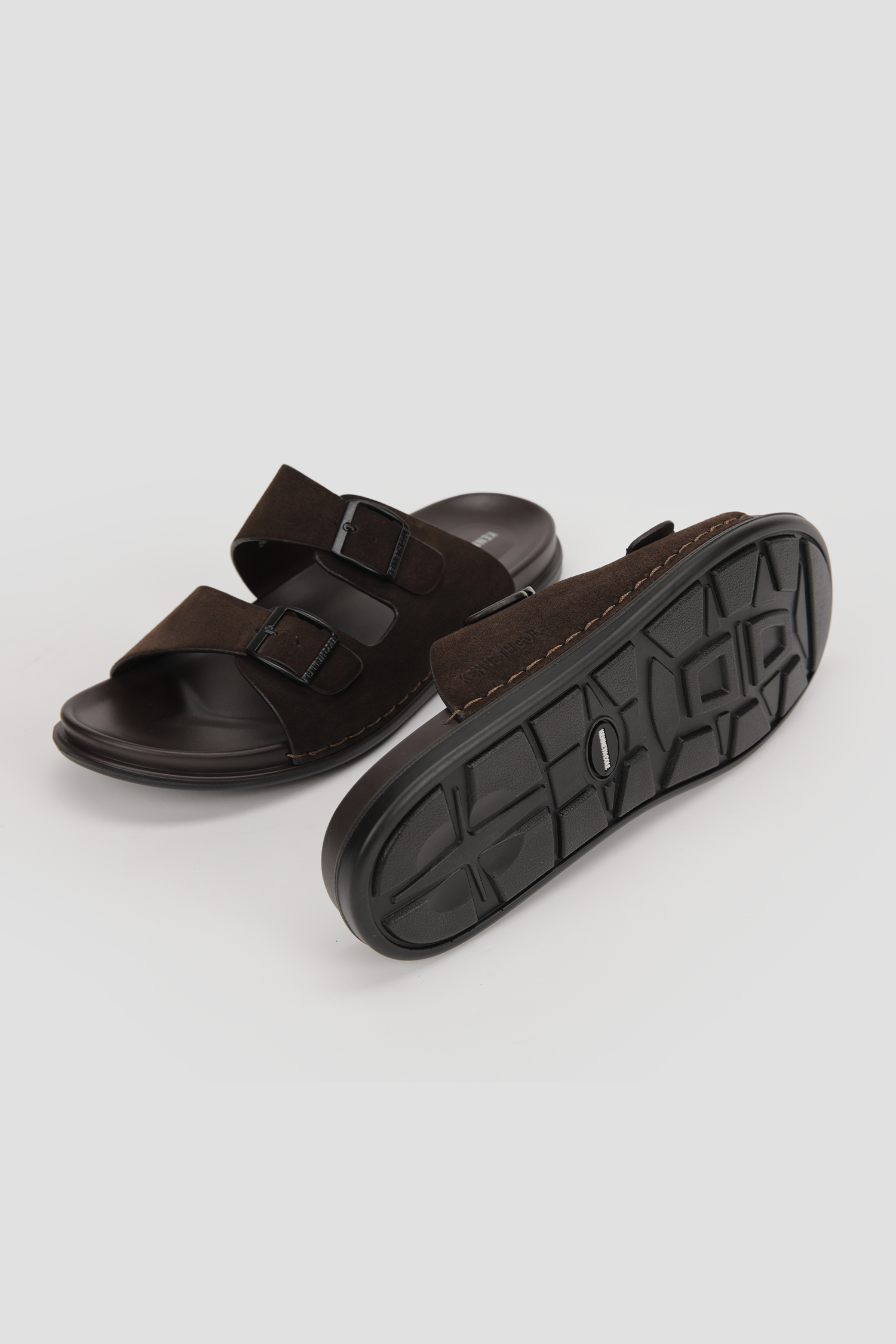 Suede Slide Sandals