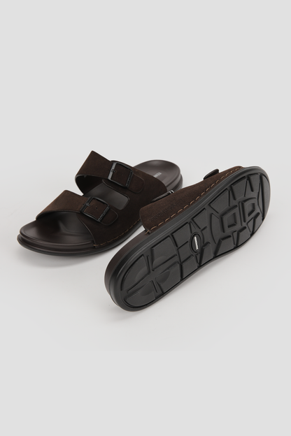 Suede Slide Sandals