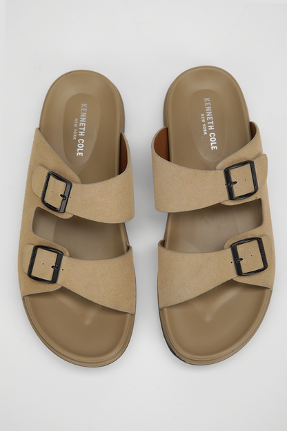 Suede Slide Sandals