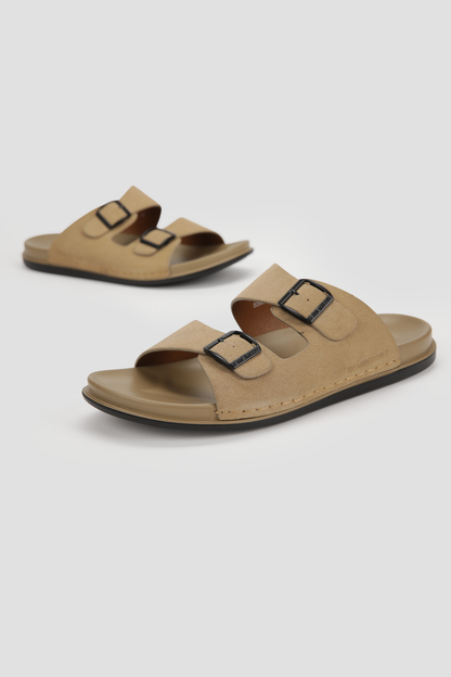 Suede Slide Sandals