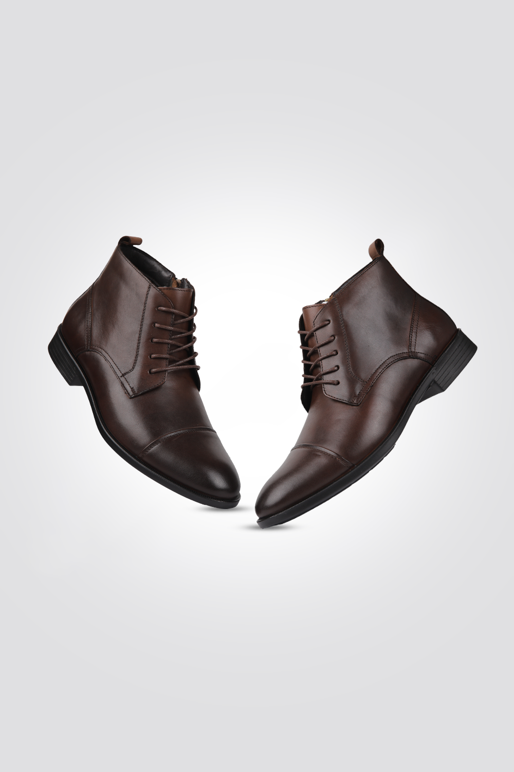 Leather Lace-Up Boots