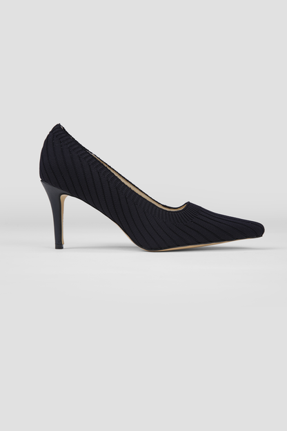 Pointed-Toe Knitted Heels