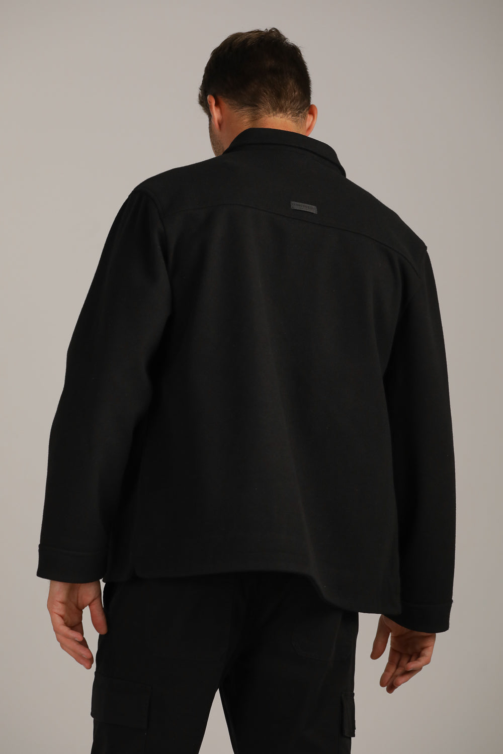 Straight Loose-Fit Overshirt With Button Closure