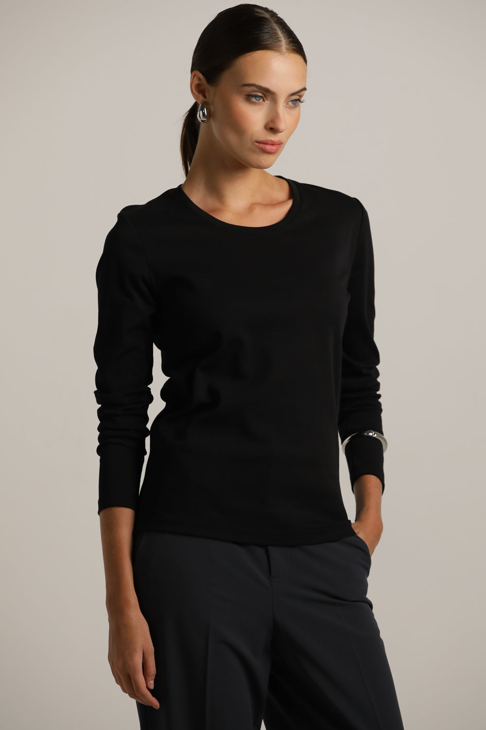 Long-Sleeve Crew-Neck T-Shirt