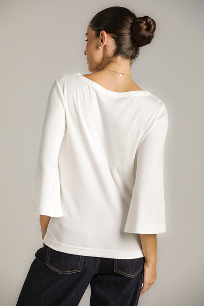 T-Shirt With Flared Sleeves