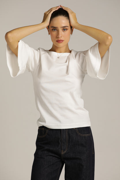 T-Shirt With Flared Sleeves