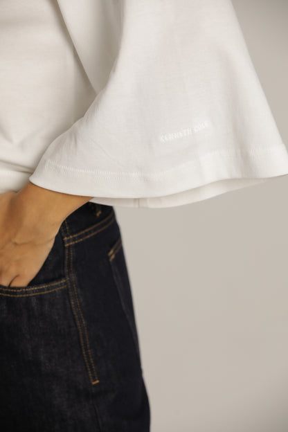 T-Shirt With Flared Sleeves