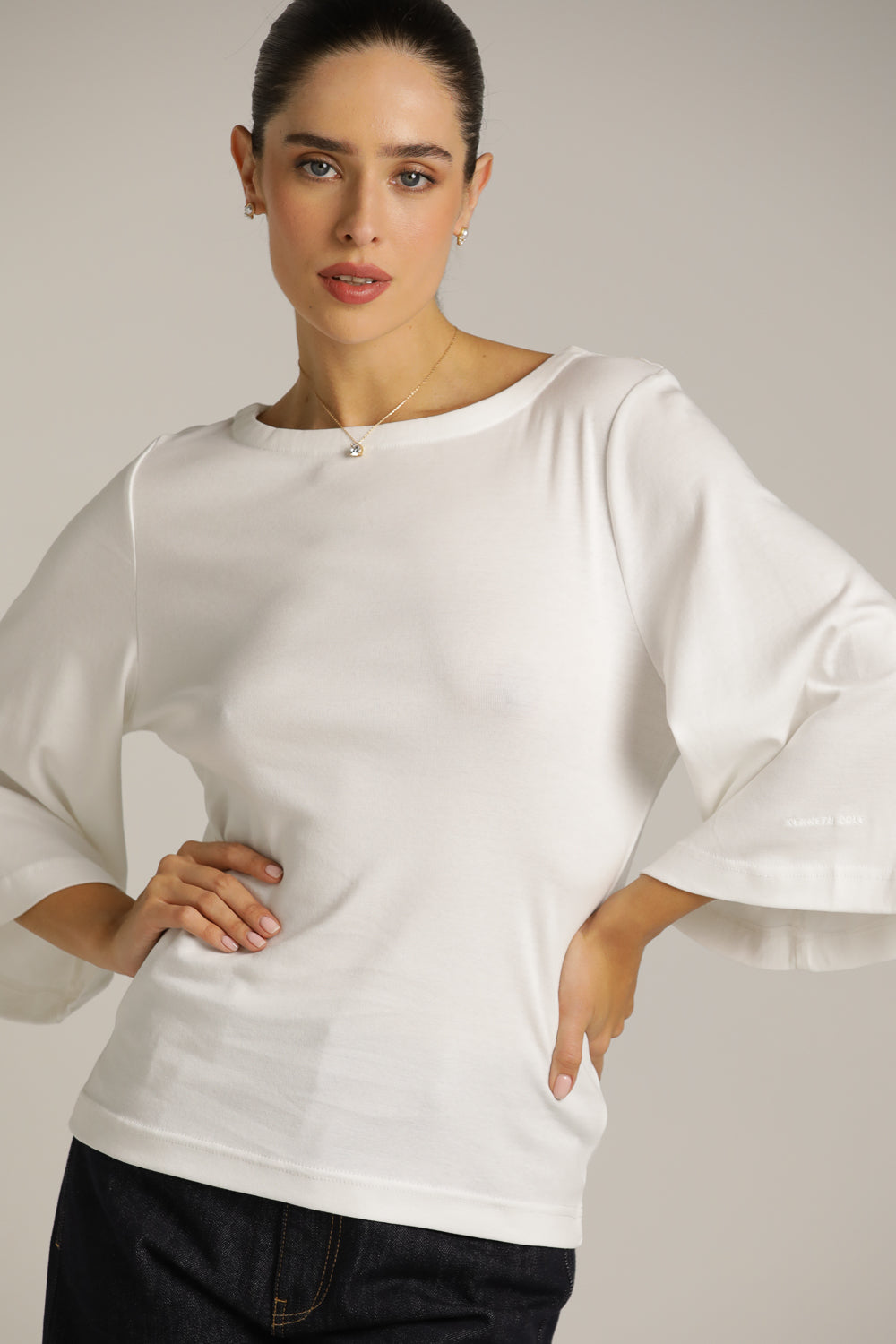 T-Shirt With Flared Sleeves