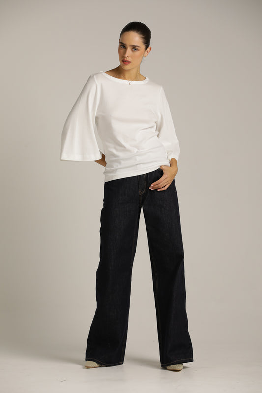 T-Shirt With Flared Sleeves