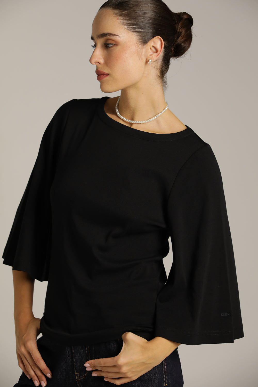 T-Shirt With Flared Sleeves
