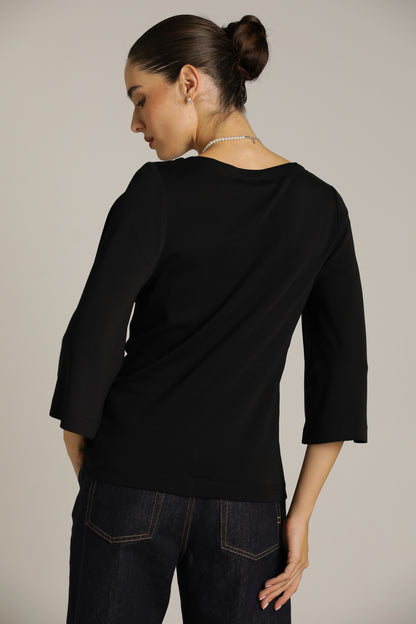 T-Shirt With Flared Sleeves