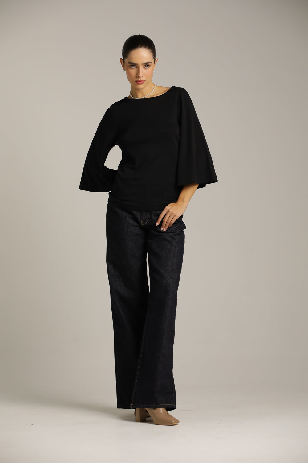T-Shirt With Flared Sleeves