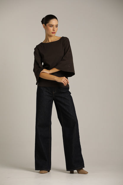 T-Shirt With Flared Sleeves