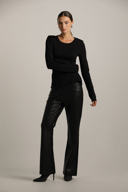 Long-Sleeve Cotton T-Shirt With Thumbholes