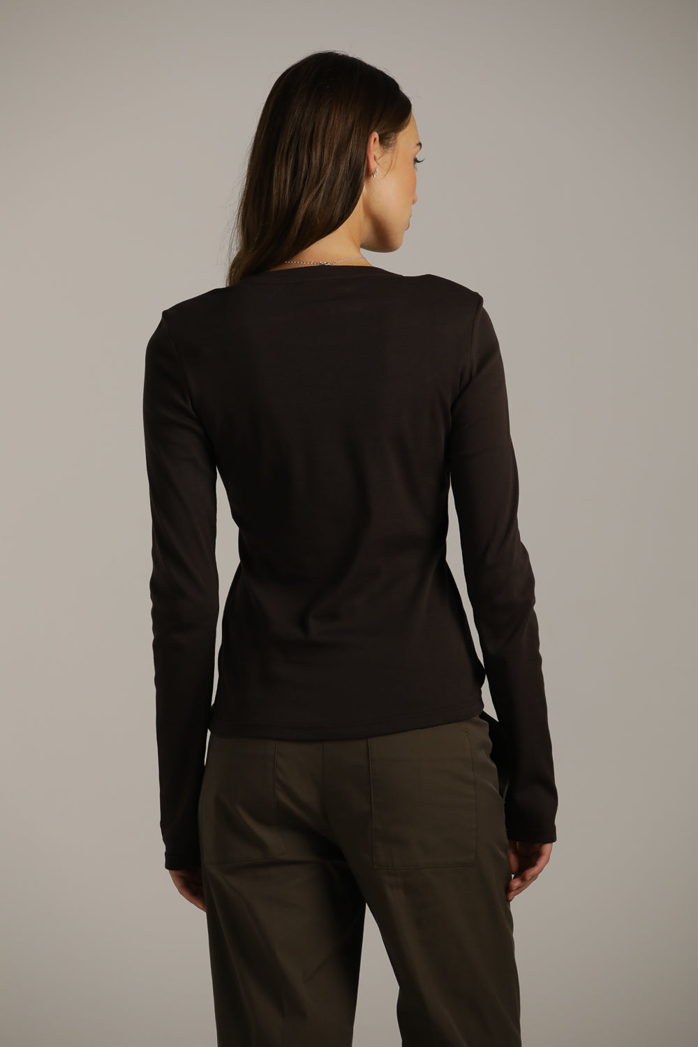 Long-Sleeve Cotton T-Shirt With Thumbholes