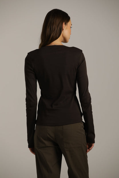 Long-Sleeve Cotton T-Shirt With Thumbholes