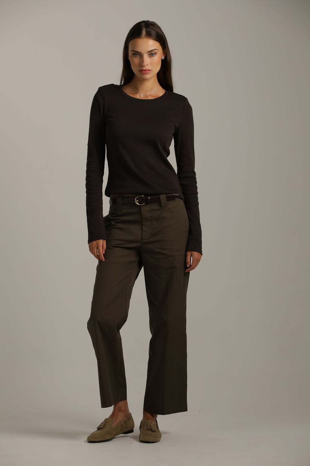 Long-Sleeve Cotton T-Shirt With Thumbholes