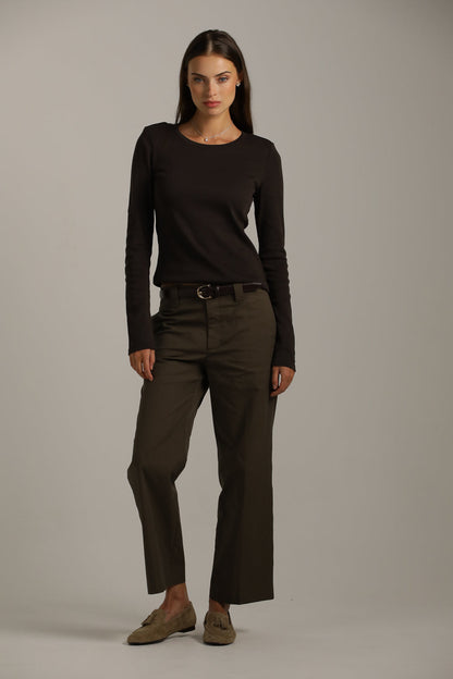 Long-Sleeve Cotton T-Shirt With Thumbholes